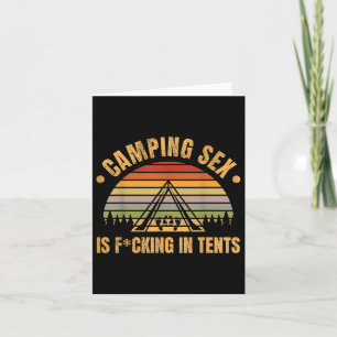 Lustigt Camping är i Tält Naughty Pappa Joke Vuxen Kort