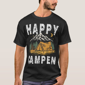 Lustigt Camping Hiking Älskare nuvarande Lycklig C T Shirt