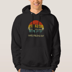 Lustigt Camping I Hate Pulling Out Retro Travel Tr Hoodie