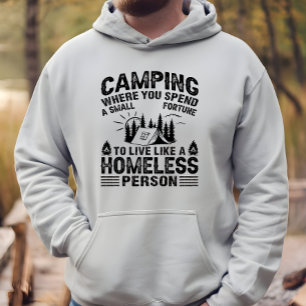 Lustigt camping ord hoodie