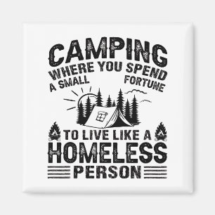 Lustigt camping ord magnet