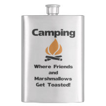 Lustigt Camping Sayed med Marshmallow och Friends