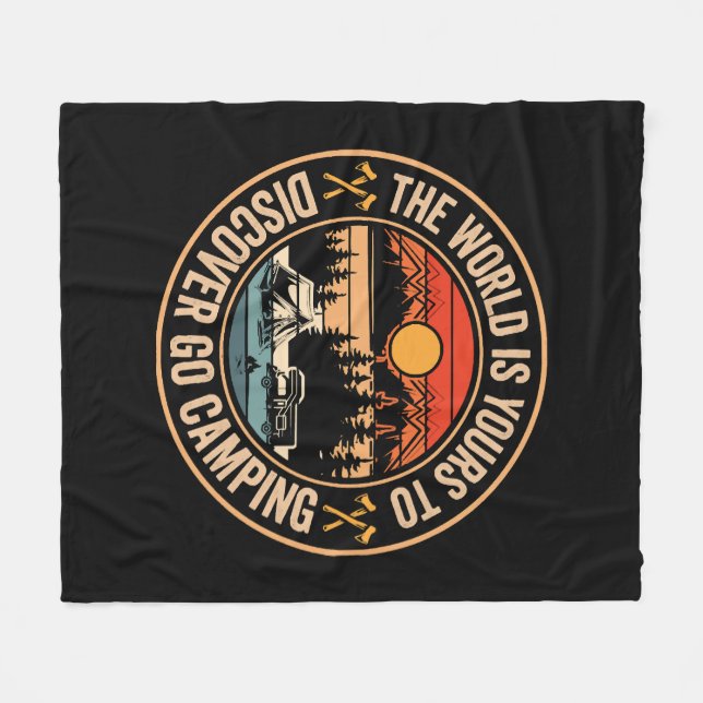 Lustigt Camping Smores-citat Fleecefilt (Framsidan (Horisontell))