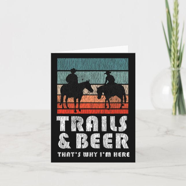 Lustigt Camping som säger att "Ridar Beer Gift för Kort (Framsida)