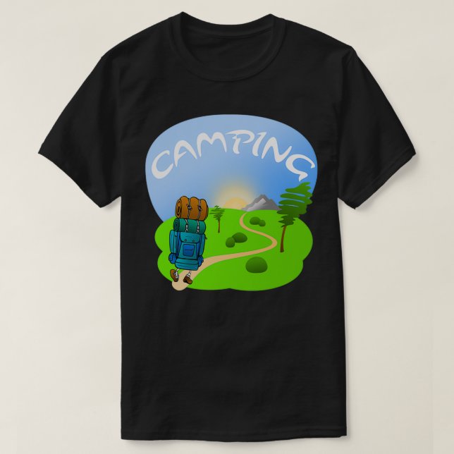 Lustigt camping t shirt (Design framsida)