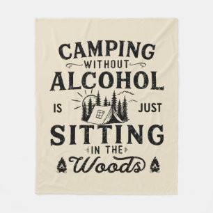 Lustigt campingslagord i ord fleecefilt