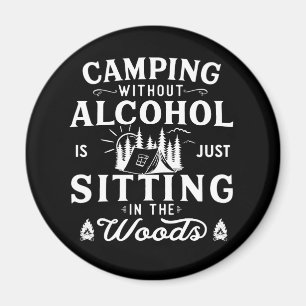 Lustigt campingslagord i ord magnet