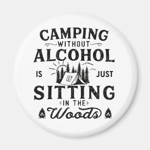 Lustigt campingslagord i ord magnet