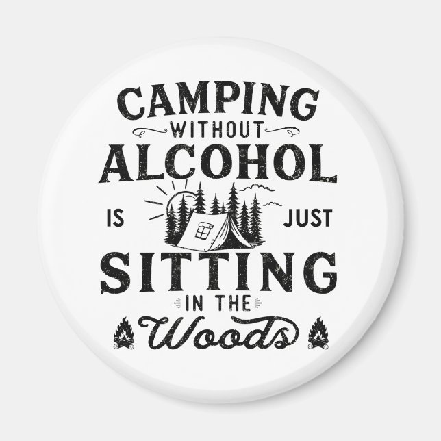 Lustigt campingslagord i ord magnet (Framsidan)