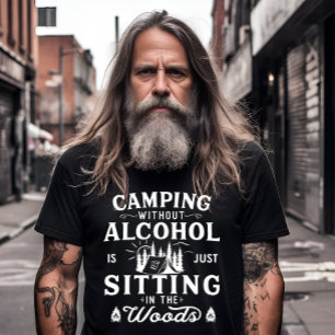 Lustigt campingslagord i ord t shirt