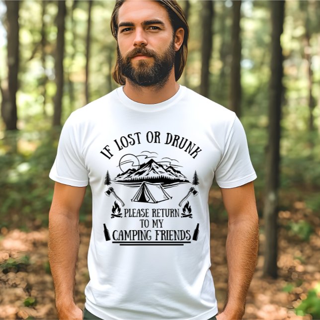 Lustigt campingslagord i ord t shirt (Skapare uppladdad)