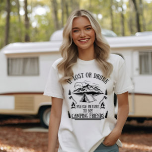 Lustigt campingslagord i ord t shirt