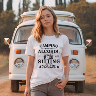 Lustigt campingslagord i ord t shirt
