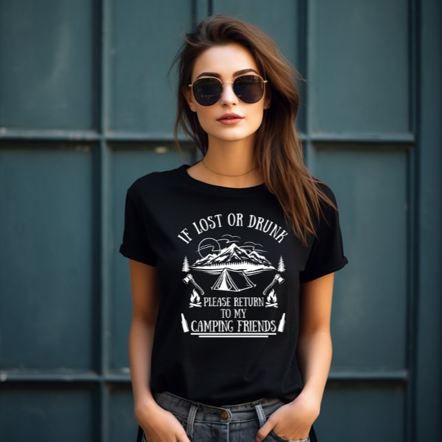 Lustigt campingslagord i ord t shirt (Skapare uppladdad)