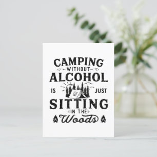 Lustigt campingslagord i ord vykort