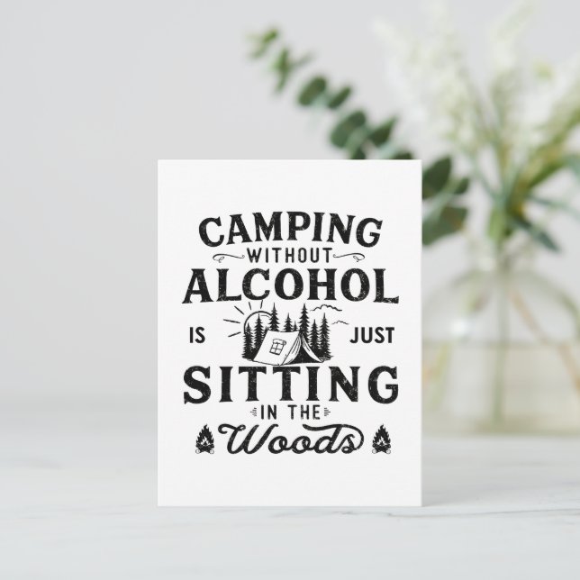 Lustigt campingslagord i ord vykort (Stående Fram)