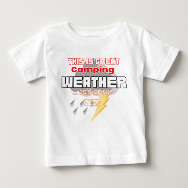 Lustigt campingväder i Cute baby T Shirt (Framsida)