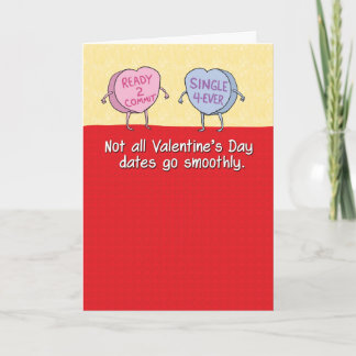 Lustigt Candy Hearts Bad Datum Alla hjärtans dag Helgkort
