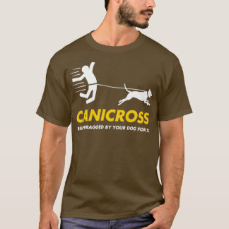 Lustigt Canicross-dränkt av Hund som kör Joke T Shirt