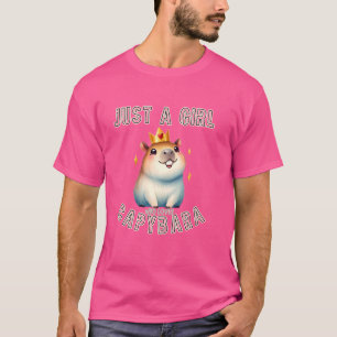 Lustigt Capybara, bara en flicka, som kärlek Anima T Shirt