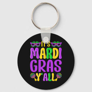 Lustigt Carnival Party Design Mardi Gras Det är Ma Nyckelring