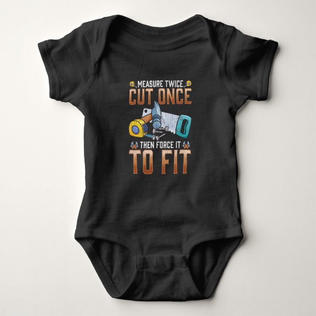 Lustigt Carpenter Pappa Joke Woodarbetare Humor T Shirt (Framsida)