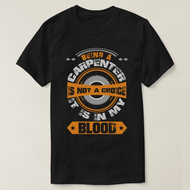 Lustigt Carpenter Shirt, Carpenter i mitt blod T Shirt (Design framsida)