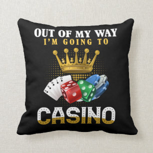 Lustigt Casino Gambling Poker Jackpot Älskare Kudde