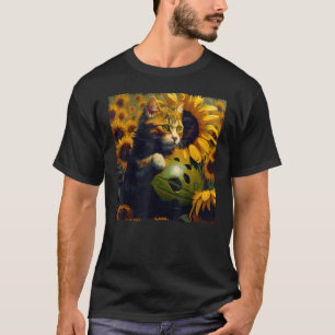 Lustigt cat Football Su Ower för barn, Women, Mana T Shirt