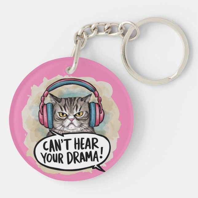 Lustigt Cat kan inte höra din Drama (Baksidan)