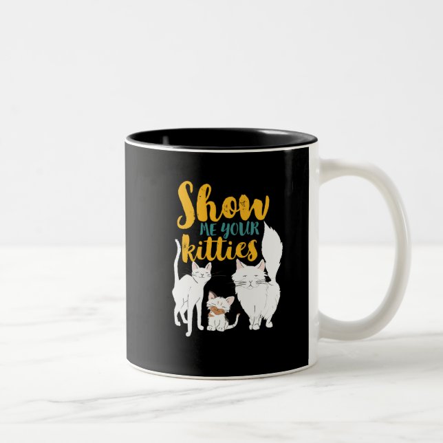 Lustigt Cat Lover Humor visar mig Kattungen Två-Tonad Mugg (Höger)