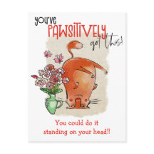 Lustigt Cat Motiverar Harna Pawsitive