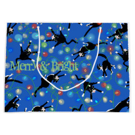 Lustigt Cat och ljus, jul