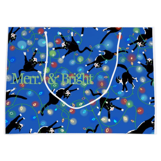 Lustigt Cat och ljus, jul (Framsidan)