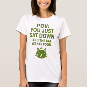 Lustigt Cat POV T-Shirt - "Det här är mitt kats T-