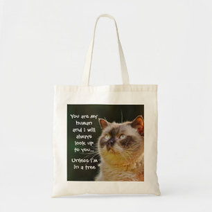 Lustigt Cat Quote, kolla upp dig Tygkasse