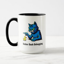 Lustigt Cat Rubber Anka Felsökning Illustration