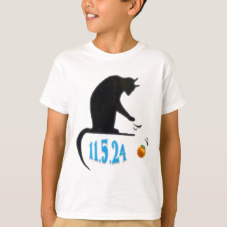 Lustigt Cat Swatt Orange av Bord på valDa T Shirt