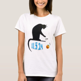 Lustigt Cat Swatt Orange av Bord på valDa T Shirt