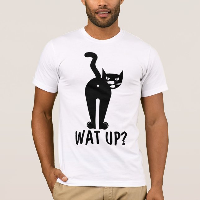 Lustigt Cat T-shirts. VAD ÄR DET? Tee Shirt (Framsida)