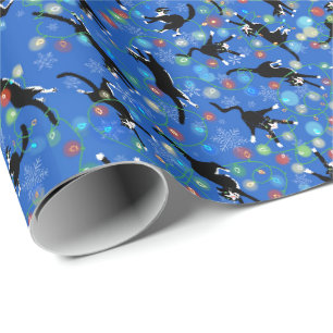 Lustigt Cat Tangles i julklapp Ljus Presentpapper