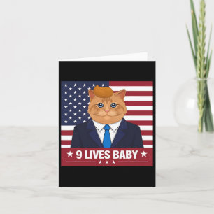 Lustigt Cat Trump 9 lever Baby-fonen Kort