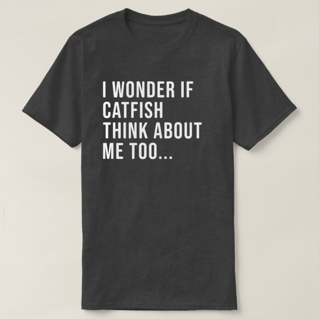 Lustigt Catfish Shirt för manar och Women T Shirt (Design framsida)