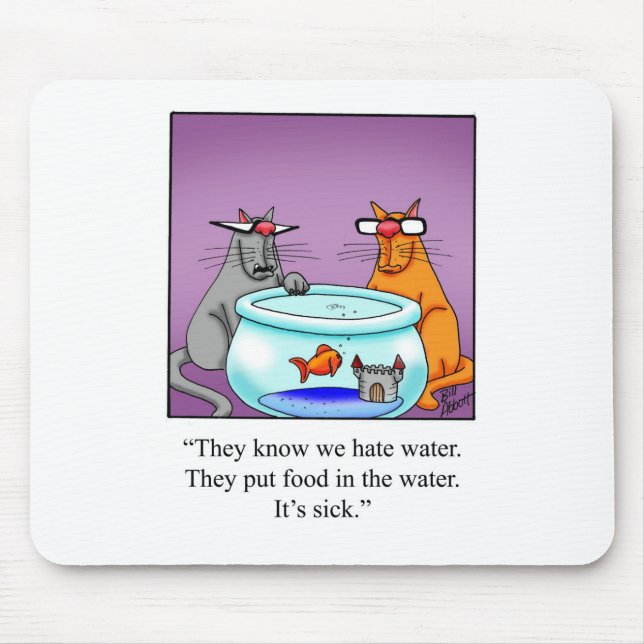 Lustigt Cats Tecknad Gift! Musmatta (Framsidan)