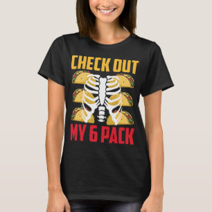 Lustigt checka ut mitt 6-paket Tacos & Ribs Pun T Shirt