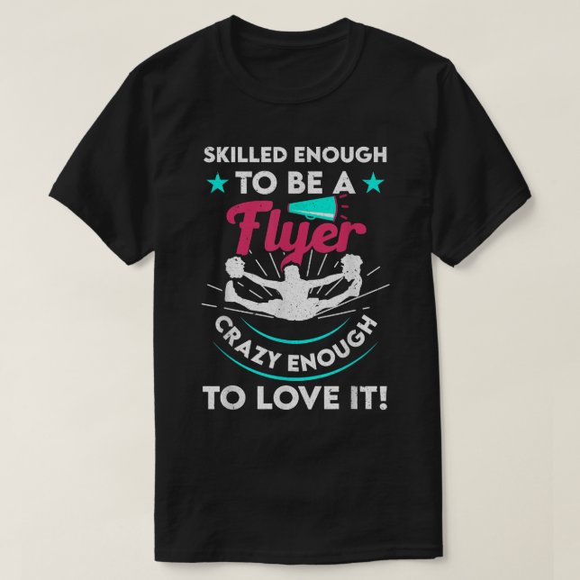 Lustigt Cheer-ledare skickad nog att vara flygleda T Shirt (Design framsida)