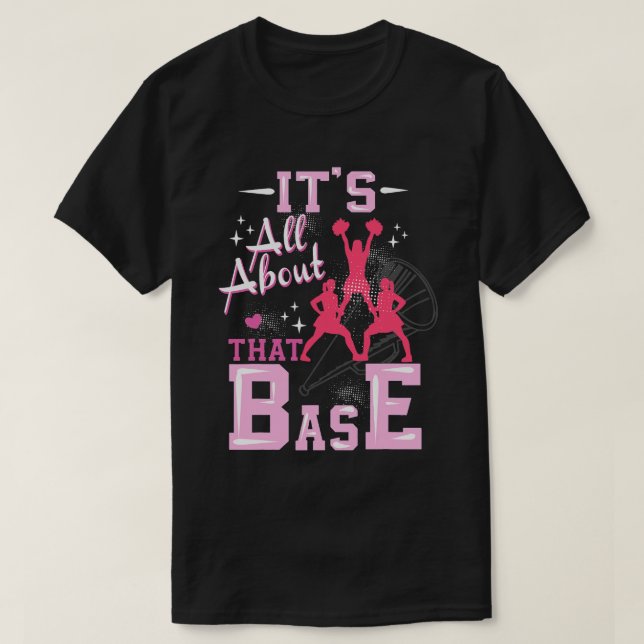Lustigt Cheerradavstånd om det där basket Cheer Le T Shirt (Design framsida)