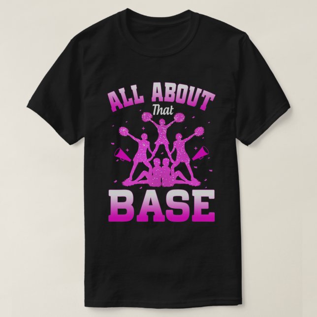 Lustigt Cheerradavstånd om det där basket Cheer Le T Shirt (Design framsida)