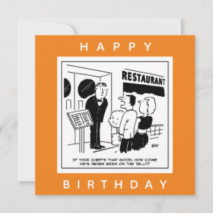 Lustigt Chef-Tecknad - är Chef mycket välrenommera Kort