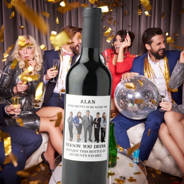 Lustigt Chef-uppskattningsskäl. Vinflaska Etikett (Skapare uppladdad)